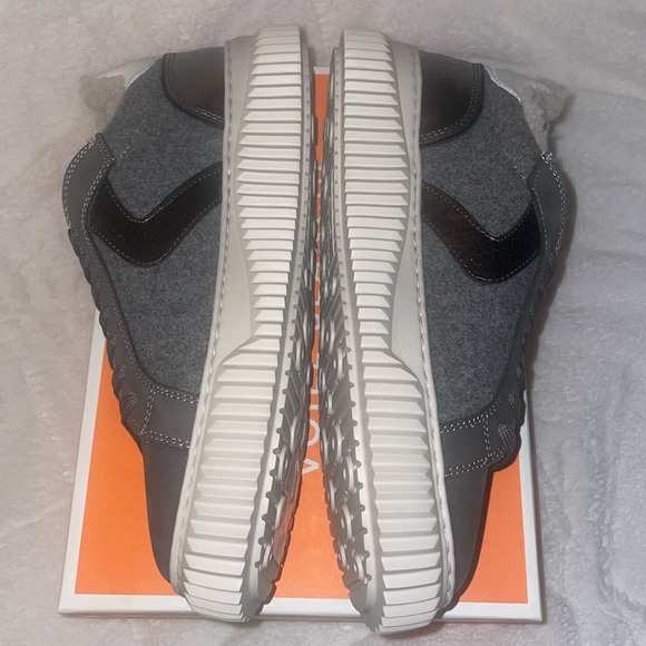 NWT VOILE BLANCHE LIPARI Charcoal Grey Fur Suede and Felt Sneakers - Picture 13 of 16